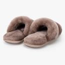 Ladies Poppy Open Toe Sheepskin Slider Coffee Extra Image 5 Preview